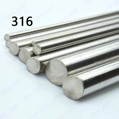 316 Stainless Steel Stick Round Bar Solid Rods Dia. 2mm-55mm Length 200mm/250mm • $17.09