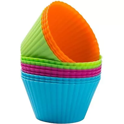 Jumbo Silicone Muffin Cups 3.5 Inch Jumbo Silicone Baking Cups Reusable Cupc... • $18.22