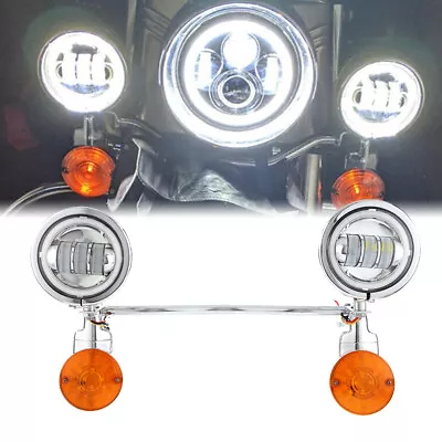 Motorcycle LED Fog Passing Light Bar For Yamaha V-star XVS 650 950 1300 • $169.99