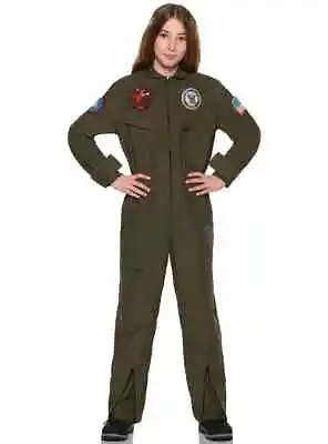 Top Gun Girls Licensed Pilot Flight Suit Costume - Genuine Underwraps - New • $83.59