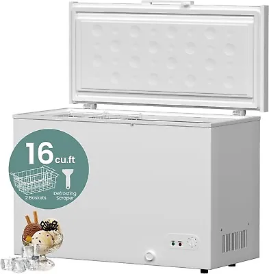 Commercial Upright Chest Freezer Large Deep Top White Food Storage 16 Cu.ft • $909