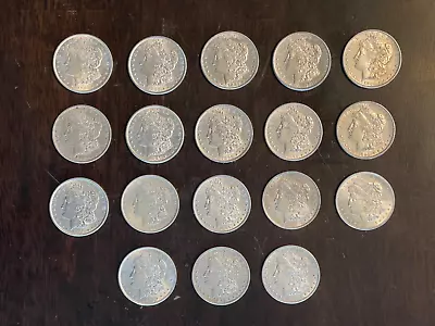 Lot Of 18 Morgan Silver Dollars - Most Early Dates • $265