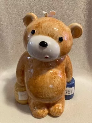 Vintage Treasure Craft  Bear With Honey Pots Cookie Jar  • $27.50