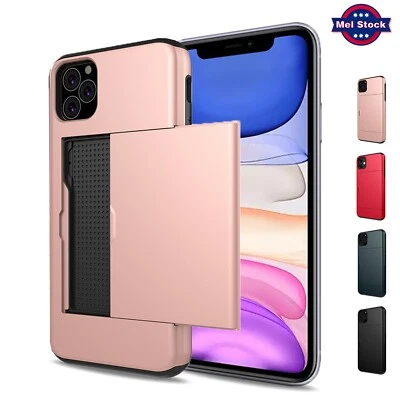 $4.50 • Buy For IPhone 12 11 Pro Max SE 8 7 Shockproof Wallet Card Business Case