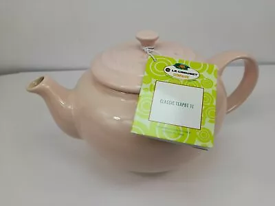 LE CREUSET Classic Pink Stoneware Teapot 1L NEW • £34.99