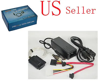 New USB 2.0 To IDE SATA S-ATA 2.5 3.5 HD HDD Adapter Hard Drive Converter Cable • $13.90