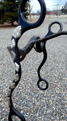 Vintage Sterling Silver Snake Cheek Black Horse Curb Bit • $295