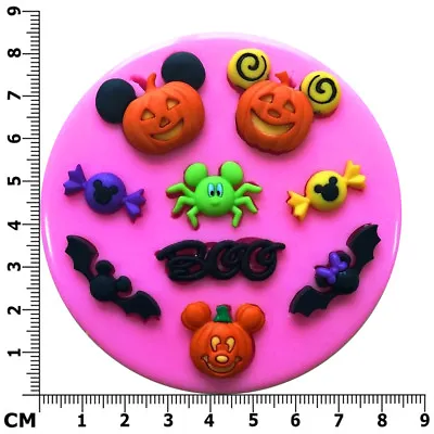 Mickey Mouse Pumpkin Faces Halloween Silicone Mould By Fairie Blessings • £8