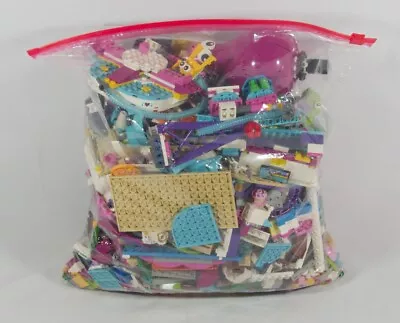 Lego Friends Bulk Lot ~4+ Lbs 2 Gallon Bags - Pink White Purple Pastels - 3 • $19.99