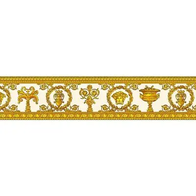 343052 - Versace Greek Mythology White Gold AS Creation Wallpaper Border • $136.69