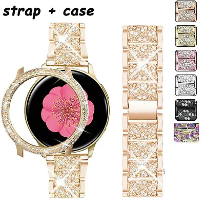Bling Stainless Steel Watch Band Case For Samsung Galaxy Watch Active 2 40 44mm • $19.99