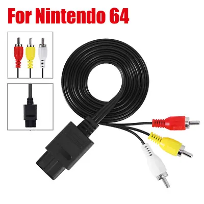 LOT N64 SNES Gamecube RCA AV TV Audio Video Stereo Cable Cord For Nintendo 64 • $110.31