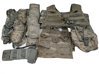 USGI USMC ARMY NAVY ACU MOLLE II Rifleman FLC Vest W/ 17 Pouch #F5 • £37.78