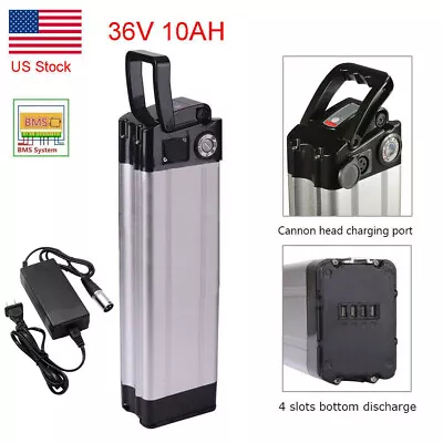 $193.31 • Buy 36V 10Ah Silver Fish Lithium Li-ion Battery For 350W Electric Bicycles E-Bike