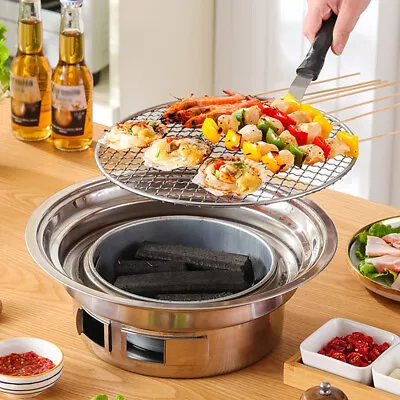 BBQ Charcoal Grill Korean BBQ Grill Non-stick Stainless Steel Charcoal CrCfr • $43.29