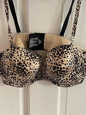 VICTORIA'S SECRET Biofit Leopard Padded Multi-Way Bra Sz 36C • $14.99