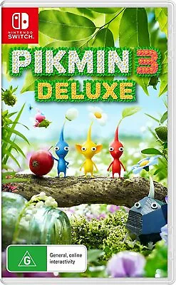 Pikmin 3 Deluxe Nintendo Switch Family Kids Fantasy Action Adventure Game • $98