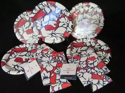 Vineyard Vines Target Hibiscus Whale Set 3 KOOZIE Can Cover~50 SNACK Paper PLATE • $16.99