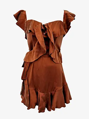 $347.99 • Buy Zimmerman Copper Resort Silk Mini Dress Size 8