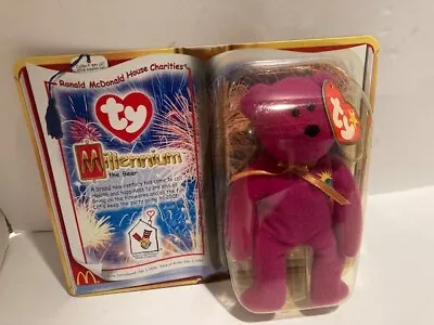 NIB 1999 Ty Beanie Baby Millennium The Bear  McDonalds  # 4664 • $10.95