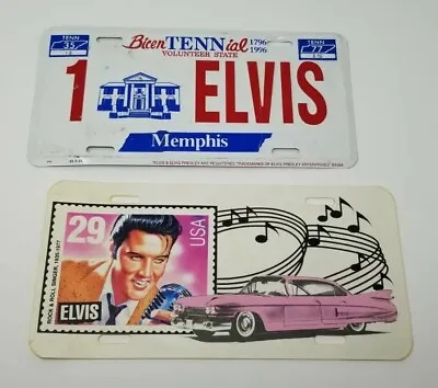 ELVIS PRESLEY 2 Lot Memphis Tennessee License Plate Tag 1-ELVIS BicentTENNial TN • $12.98