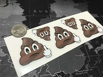 1/10 1/8 1/5 Scale Funny Poop Emoji Decal Sheet - Stickers - Individually Cut • $5