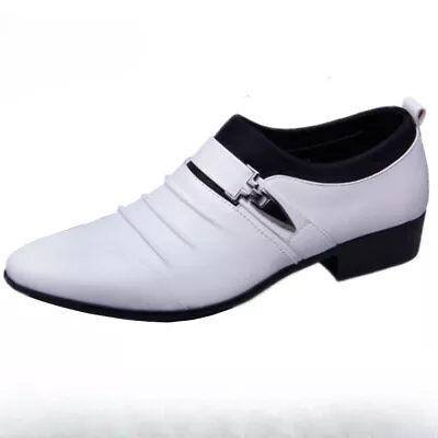 Men's Casual Oxford Shoes Pointy Toe Loafers Formal Slip On Dress Shoes US 6-14 • $19.95