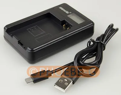 LP-E8 LPE8 USB Battery Charger With LCD For Canon EOS 550D 600D 650D 700D • £10.36