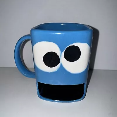 Milk And Cookie Monster Dunk Mug Holder Blue Eyes Mouth Sesame Street Muppet • $19.99