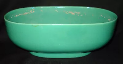 Vintage Haeger USA 3829 Green Art Pottery 8 1/8” Oval Flower Planter Vase Plant • $5