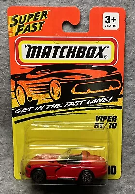 1995 Matchbox Viper RT/10 #10 (Silver Rims) • $2