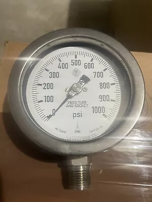 McDaniel Controls 0-1000 PSI Pressure Gauge (UNUSED) • $75