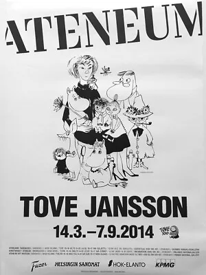 70x50cm ATENEUM TOVE JANSSON Poster  2014 Tove 100 Moomin Mug ARABIA Iittala • $159