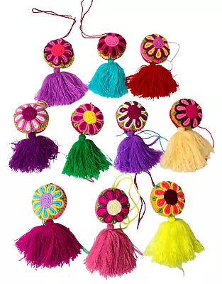 Wholesale 10 Piece Mexican Embroidered Tassel   Ornaments  Christmas   Charm • $55