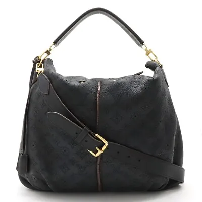 LOUIS VUITTON Selene PM M94035 Noir Mahina Unconfirmed Handbag Calf Leather LV • $991
