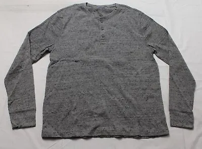 Old Navy Men's Long Sleeve Waffle-Knit Henley T-Shirt EG7 Heather Gray Large NWT • $17.99