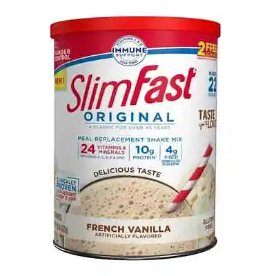 SlimFast Original Meal Replacement Shake Powder French Vanilla 12.83 Oz • $10.79