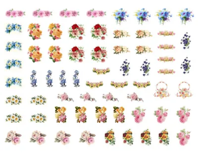 Vintage Image Shabby Rose Assortment Decal Dollhouse Miniature Découpage MIN101 • $12.99