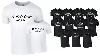 Personalised Bridal Family Groom Family Custom Name T-Shirt Unisex Adult Tee Top • $13.68