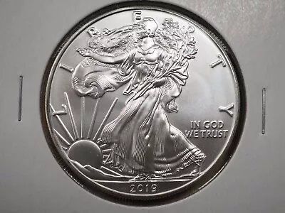 2019  ** UNCIRCULATED** AMERICAN SILVER EAGLE **1 Troy OZ .999**  FREE SHIPPING • $45