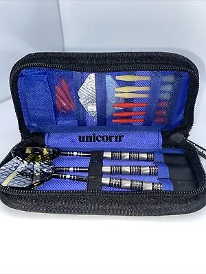 VINTAGE Unicorn 3 Piece Steel Dart Set With Case • $29.99