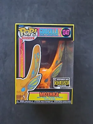 Funko POP Mothra Godzilla King Of The Monsters #1347 NEW Protector Mint BLK LGT • $16