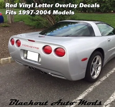 RED Vinyl Letter Decal Set For Chevrolet Corvette C5 1997-2004 Rear Bumper • $16.95