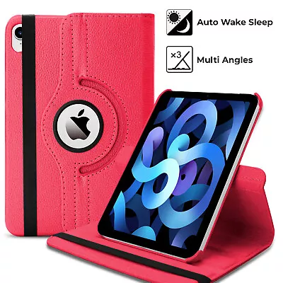 360° Rotating Magnetic Flip Case For IPad Air 5 (2022) Leather Smart Stand Cover • £4.56