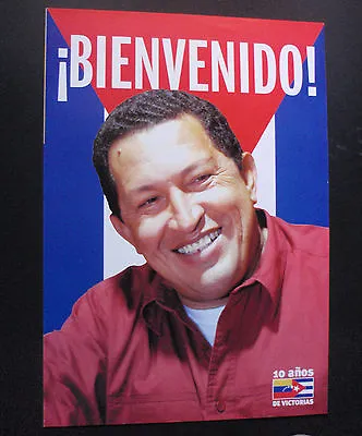 Original Cuban HUGO CHAVEZ Poster For Ex Venezuela Leader HAVANA CUBA Trip • $149
