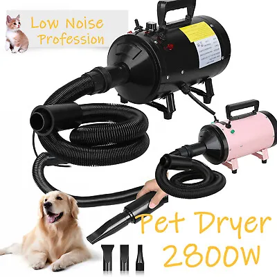 £54.30 • Buy 2800W Pet Dog Hair Dryer Grooming Hairdryer Adjustable Fur Blower Heater Blaster