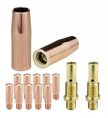 MIG Gun Parts For LIN 100L Tweco Mini #1 -Diffusers + Heavy Duty Tips + Nozzles • $18.91