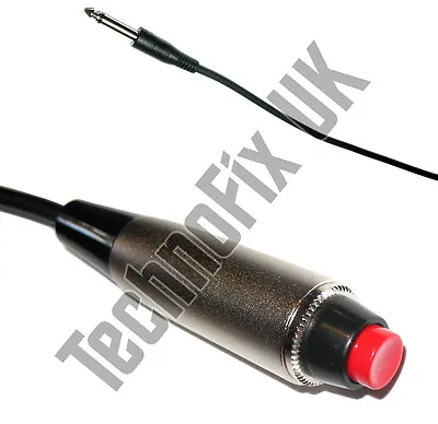 Hand PTT Switch Straight Cable For Desk/boom Microphone/headset ¼  Jack • £19.99