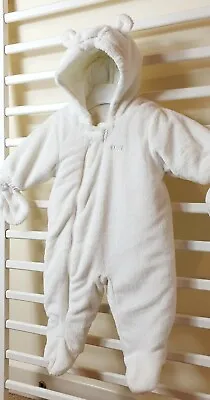 Next Baby Hooded Overalls Outerwear Snowsuit Boy&Girl Winter Age 0-3M • £8.50