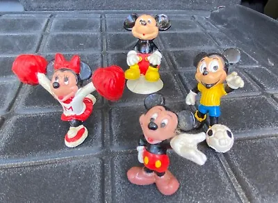 Disney PVC Figures  Mickey Mouse & Minnie Cheerleader Lot Of 4 • $25
